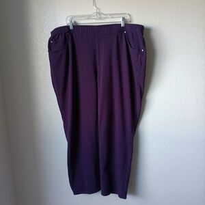 💜3/$25 Catherines 3X 26/28W Plum Pants